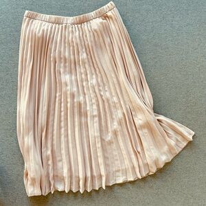 Elegant Pleated  Pink/Creame Skirt